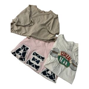 Trendy Graphic Tees and Skirt Set